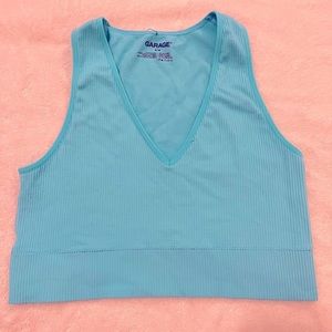 Light blue Garage going out crop top